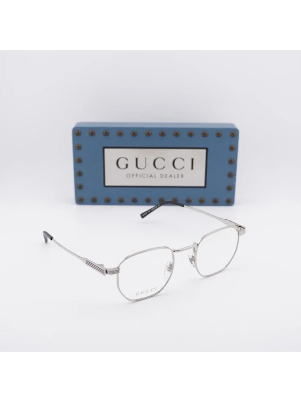 Gucci GG1878O 003 Eyeglasses Silver 49mm Square Frame